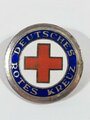 Deutschland nach 1945, DRK Deutsches Rotes Kreuz, Brosche, Buntmetall versilbert, emailliert, 32 mm