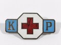 Kaiserreich, Deutsches Rotes Kreuz, Brosche für Krankenpflegerin, Nr. 4211, Buntmetall versilbert, emailliert, 44 mm