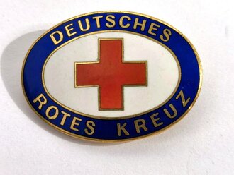 Deutschland nach 1945, DRK Deutsches Rotes Kreuz, Brosche, Buntmetall, emailliert, 40 mm