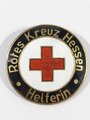 Rotes Kreuz Hessen, Brosche für Helferin, Buntmetall, emailliert, 36 mm