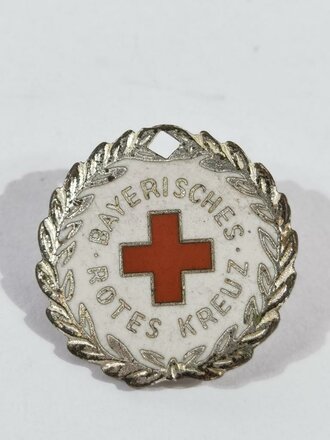 Deutschland nach 1945, Bayerisches Rotes Kreuz, Brosche, Buntmetall versilbert, emailliert, 20 mm