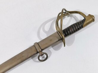 U.S. Civil War, Cavalry Saber and steel Scabbard, Model 1860, made by Emerson & Silver New Jersey, 110 cm (43"), good condition