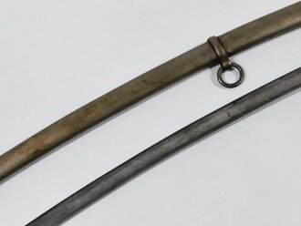 U.S. Civil War, Cavalry Saber and steel Scabbard, Model 1860, made by Emerson & Silver New Jersey, 110 cm (43"), good condition