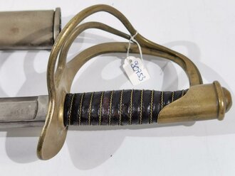 U.S. Civil War, Cavalry Saber and steel Scabbard, Model 1860, made by Emerson & Silver New Jersey, 110 cm (43"), good condition