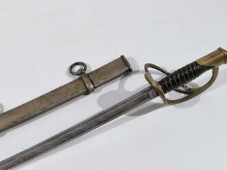 U.S. Civil War, Cavalry Saber and steel Scabbard, Model 1860, made by Emerson & Silver New Jersey, 110 cm (43"), good condition