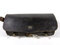 U.S. Civil War, Henry Cartridge Box .44, No. 2, 24 belt loops inside, black leather, ca. 11 x 18 x 4 cm,1860s, used condition