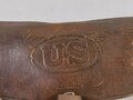 U.S. Civil War, Henry Cartridge Box .44, No. 2, 24 belt loops inside, brown leather, ca. 11 x 18 x 4 cm,1860s, used condition