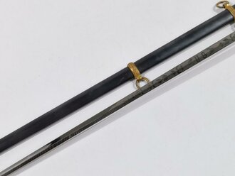 U.S. Civil War, Officer´s Sword with Scabbard, Model 1860, made by Baker & McKenny New York, Blade 74 cm (29") total 96 cm, good condition