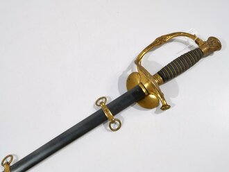 U.S. Civil War, Officer´s Sword with Scabbard, Model 1860, made by Baker & McKenny New York, Blade 74 cm (29") total 96 cm, good condition