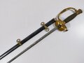 U.S. Civil War, Officer´s Sword with Scabbard, Model 1860, made by Baker & McKenny New York, Blade 74 cm (29") total 96 cm, good condition