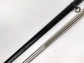 Preussen, Infanterie Offiziers Degen IOD89. Otto Merten Solingen, ungereinigtes Stück, die Scheide original lackiert