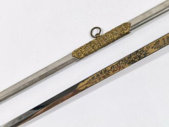 U.S. Army, Fine Presentation Officer´s Sword with Scabbard, Model 1860, Blade Etching "Capt. J. G. Frothingham 1869-1887", made by Bent & Bush Boston Massachusetts, Blade 79 cm (31")  total 99 cm, good condition