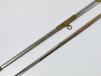 U.S. Army, Fine Presentation Officer´s Sword with Scabbard, Model 1860, Blade Etching "Capt. J. G. Frothingham 1869-1887", made by Bent & Bush Boston Massachusetts, Blade 79 cm (31")  total 99 cm, good condition