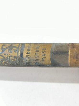 U.S. Army, Presentation Officer´s Sword with Scabbard, Model 1860, Blade Etching "Capt. J. G. Frothingham 1869-1887", made by Bent & Bush Boston Massachusetts, Blade 79 cm (31")  total 99 cm, good condition. Original ?