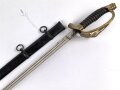 Preussen, Infanterie Offiziers Degen IOD89. Otto Merten Solingen, ungereinigtes Stück, die Scheide original lackiert