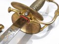 U.S. Army, Presentation Officer´s Sword with Scabbard, Model 1860, Blade Etching "Capt. J. G. Frothingham 1869-1887", made by Bent & Bush Boston Massachusetts, Blade 79 cm (31")  total 99 cm, good condition. Original ?