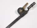 U.S. Civil War, M1855 Socket Bayonet with steel M1873 Scabbard and leather Frog with brass US Medaillon, Blade 46 cm (18") 56 cm (22") total, good condition