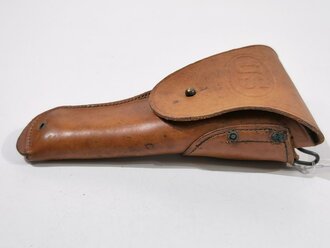 U.S. WWI, AEF Leather Holster M1916 for Colt M1911, "WARREN LEATHER GOODS CO. 1918 J.A.O.", dated 1918, ca. 27 x 13 x 6 cm, very good condition