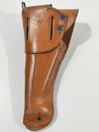 U.S. WWI, AEF Leather Holster M1916 for Colt M1911, "WARREN LEATHER GOODS CO. 1918 J.A.O.", dated 1918, ca. 27 x 13 x 6 cm, very good condition