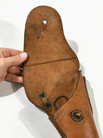 U.S. WWI, AEF Leather Holster M1916 for Colt M1911, "WARREN LEATHER GOODS CO. 1918 J.A.O.", dated 1918, ca. 27 x 13 x 6 cm, very good condition