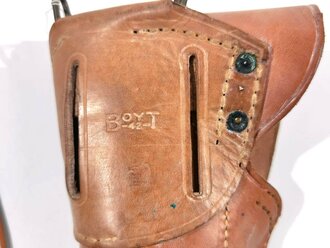 U.S. WWII, Leather Holster M1916 for Colt M1911, "BOYT 42", dated 1942, ca. 27 x 13 x 6 cm, very good condition