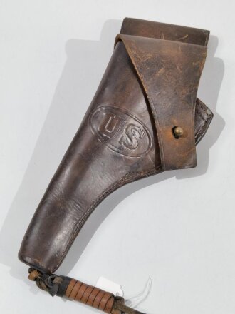U.S. WWI, AEF Leather Holster M1909  for Revolver M1917, "G.&K 1918 A.G.", dated 1918, ca. 32  x 14 x 5 cm, very good condition