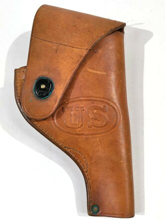 U.S. WWII ?, Leather Holster for Victory Revolver with lift dot, "R.I.A./V.I.A.", ca. 25  x 13 x 5 cm, very good condition