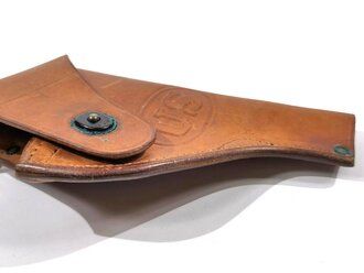 U.S. WWII ?, Leather Holster for Victory Revolver with lift dot, "R.I.A./V.I.A.", ca. 25  x 13 x 5 cm, very good condition