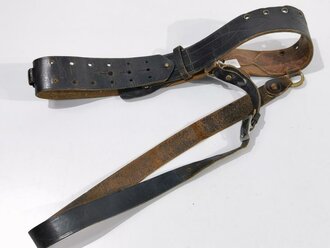 U.S. ,"Sam Browne" Belt with cross strap, well used ,good condition