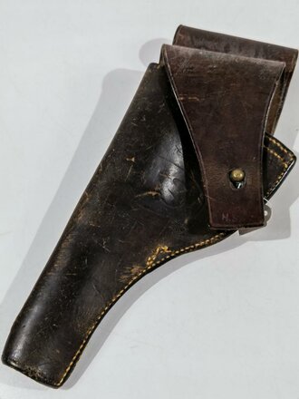 U.S. WWI ?, Leather Holster M1909  for Revolver M1917, ca. 32  x 14 x 5 cm, hole in the bottom, used