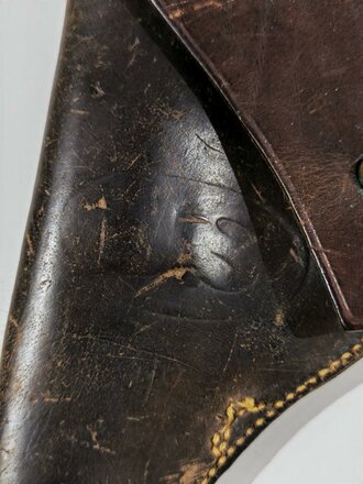 U.S. WWI ?, Leather Holster M1909  for Revolver M1917, ca. 32  x 14 x 5 cm, hole in the bottom, used