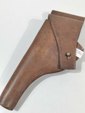 U.S. 1911 dated, Leather Holster M1909 for Revolver M1909, "ROCKISLAND ARSENAL 1911. H.E.K./303 D 37 ", ca. 28  x 13 x 5 cm, good condition