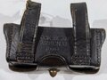 U.S. 1910 dated .38 Pistol Ammunition Pouch with wooden inlay for 12 cartridges, Rock Island Arsenal