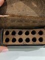 U.S. 1910 dated .38 Pistol Ammunition Pouch with wooden inlay for 12 cartridges, Rock Island Arsenal