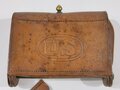 U.S. Army Indian Wars, M1874 McKeever Cartridge Box/Pouch for 45-70 Springfield Rifle and Palmer Brace System, 2nd Type/Pattern, ca. 10 x 14 x 4 cm, used condition, tap for clip is loose