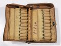 U.S. Army Indian Wars, M1874 McKeever Cartridge Box/Pouch for 45-70 Springfield Rifle and Palmer Brace System, 2nd Type/Pattern, ca. 10 x 14 x 4 cm, used condition, tap for clip is loose