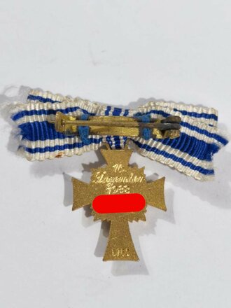 Ehrenkreuz der deutschen Mutter in gold, Miniatur an...