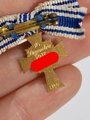 Ehrenkreuz der deutschen Mutter in gold, Miniatur an Bandschleife