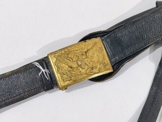 U.S. Army Indian Wars/Spanish American War, Officer´s Sword Belt with Buckle and sword hangers, used
