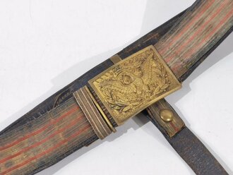 U.S. Army Indian Wars/Spanish American War, Officer´s Sword Belt with Buckle and Strap, Buckle 5 x 7,5 cm, used condition