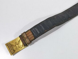 U.S. Army Indian Wars/Spanish American War, Officer´s Sword Belt with Buckle and Strap, Buckle 5 x 7,5 cm, used condition