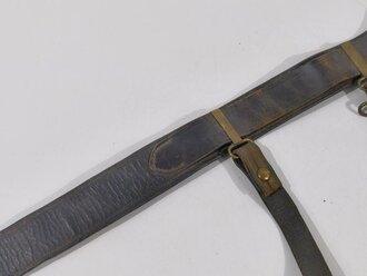 U.S. Army Indian Wars/Spanish American War, Officer´s Sword Belt with Buckle and Strap, Buckle 5 x 7,5 cm, used condition