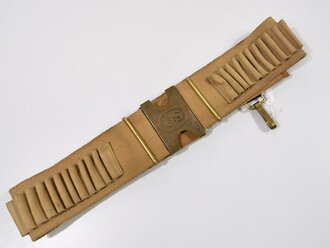 U.S. Army Indian Wars/Spanish American War, Cartridge Belt with H-Buckle and Hook for 60 Cartridges , Buckle 8,5  x 6 cm, very good condition. possibly an old reproduction?