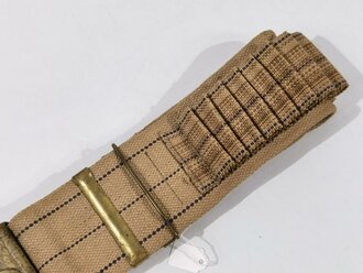 U.S. Army Indian Wars/Spanish American War, Cartridge Belt with H-Buckle and Loops for 50 Cartridges, Belt with Stamp "50 LOOPS .45", Buckle 8,5  x 6 cm, very good condition