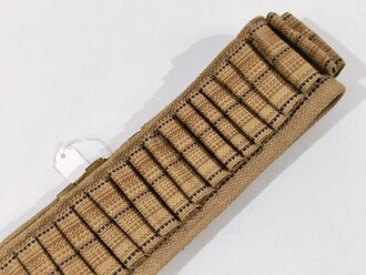 U.S. Army Indian Wars/Spanish American War, Cartridge Belt with H-Buckle and Loops for 50 Cartridges, Belt with Stamp "50 LOOPS .45", Buckle 8,5  x 6 cm, very good condition