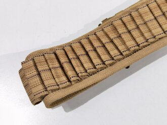 U.S. Army Indian Wars/Spanish American War, Cartridge Belt with H-Buckle and Loops for 50 Cartridges, Belt with Stamp "50 LOOPS .45", Buckle 8,5  x 6 cm, very good condition