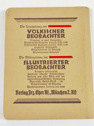 Liederbuch der Nationalsozialistischen Deutschen Arbeiter Partei, 93 Seiten , kleinformat