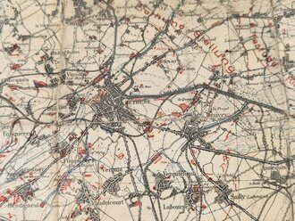 1.Weltkrieg, Übersichtskarte "Lille" Stand 9.3.18