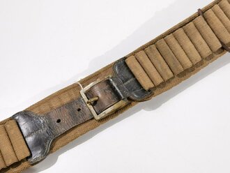 U.S. Army Indian Wars, "Prairie" Cavalry Cartridge Belt M1885  for .45 - .70 and Sabre Hook, "ROCKISLAND ARSENAL W.T.G", Buckle 5  x 5 cm, good condition