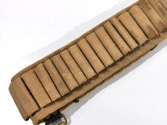 U.S. Army Indian Wars, "Prairie" Cavalry Cartridge Belt M1885  for .45 - .70 and Sabre Hook, "ROCKISLAND ARSENAL W.T.G", Buckle 5  x 5 cm, good condition